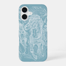 Galoppierendes Pferd – Edvard Munch – Personalisie iPhone 16 Hülle