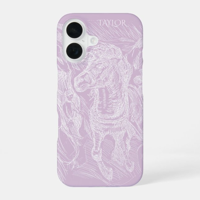Galoppierendes Pferd – Edvard Munch – Personalisie iPhone 16 Hülle (Rückseite)