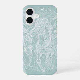 Galoppierendes Pferd – Edvard Munch – Personalisie iPhone 16 Hülle