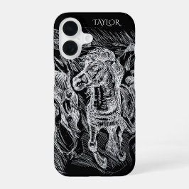 Galoppierendes Pferd – Edvard Munch Personalisiert iPhone 16 Hülle