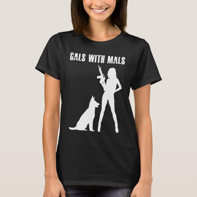 Gals With Mals  Belgian Malinois   For Women T-Shirt (Vorderseite)