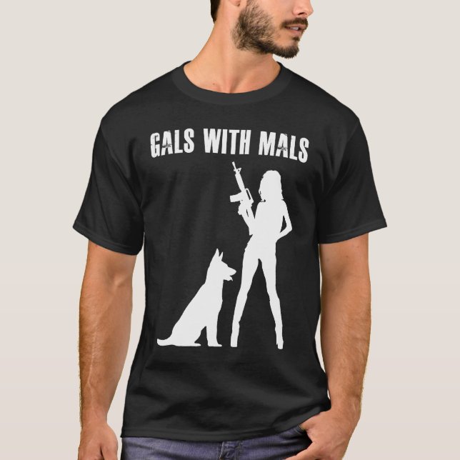 Gals With Mals  Belgian Malinois   For Women T-Shirt (Vorderseite)