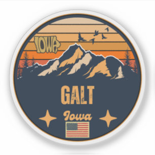 Galt, Iowa Ia, Vereinigte Staaten Aufkleber