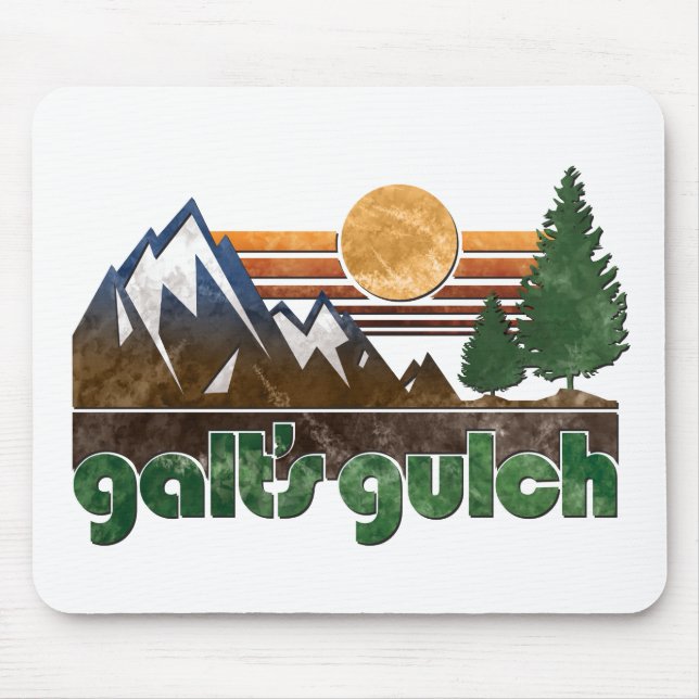 Galts Gulch-Atlas zuckte Mausunterlage Mousepad (Vorne)