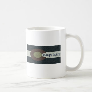 Galts Gulch - roter weißer und blauer kombinierter Tasse