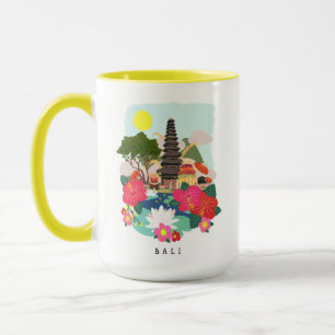Galungan in Bali Illustration Tasse