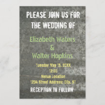 Galvanisierte Blech-Hochzeits-Einladung