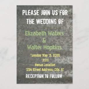 Galvanisierte Blech-Hochzeits-Einladung Einladung