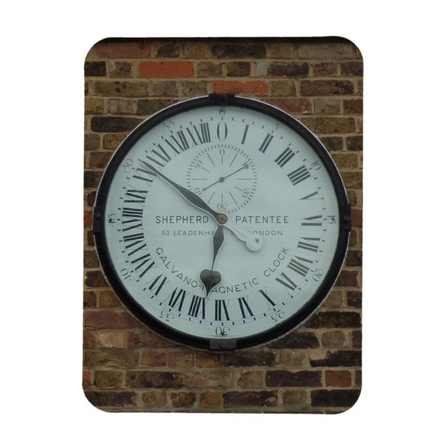 Galvanomagnetische Uhr 3"x4" Magnet (Vertikal)