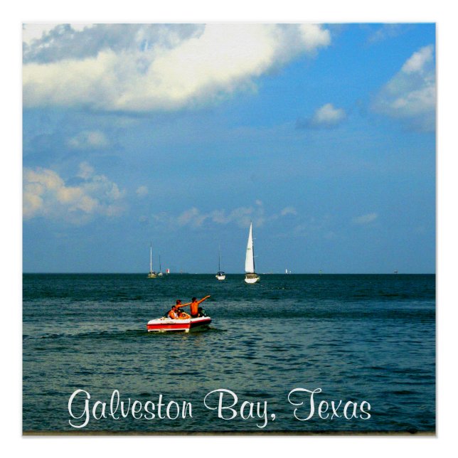 Galveston Bay , Texas Poster (Vorderseite)