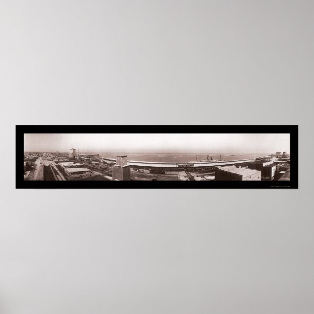 Galveston Bay TX Foto 1910 Poster (Vorne)