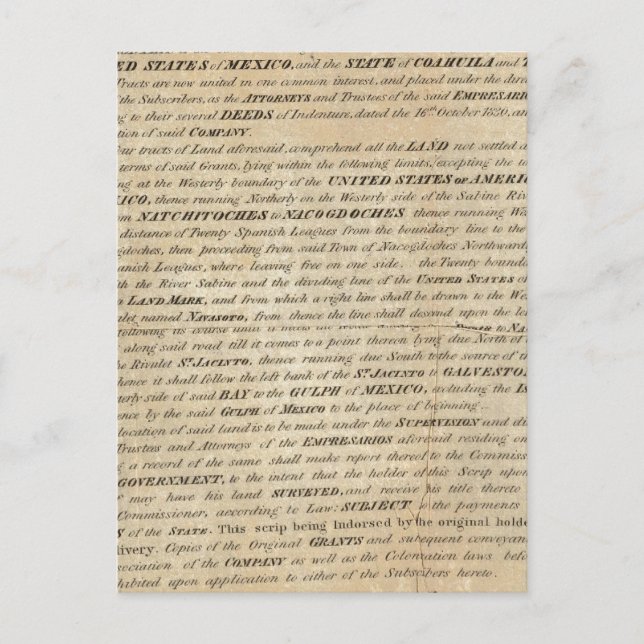 Galveston Bay und Texas Land Company Postkarte (Vorderseite)