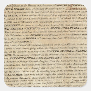 Galveston Bay und Texas Land Company Quadratischer Aufkleber