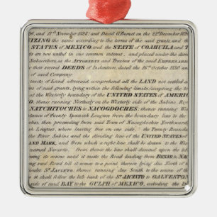 Galveston Bay und Texas Land Company Silbernes Ornament