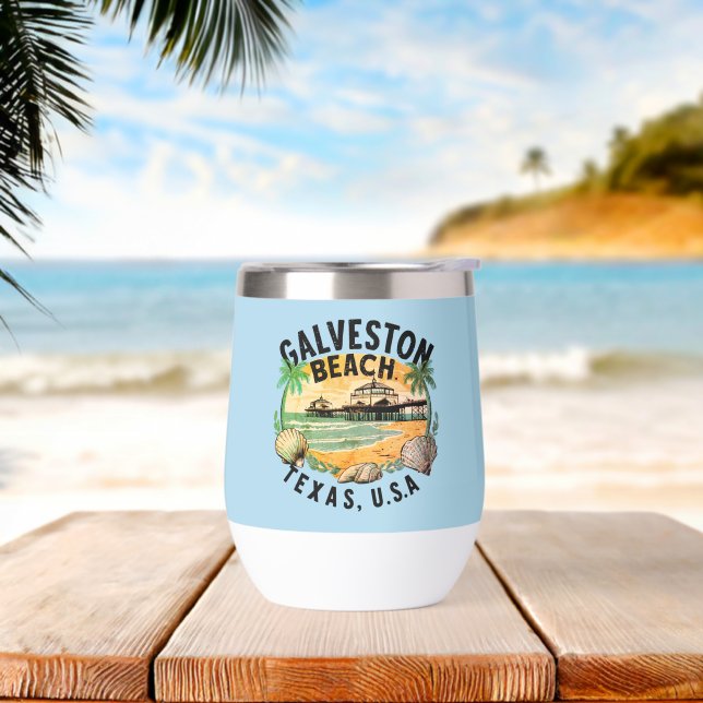 Galveston Beach Retro Vignette (Strand)