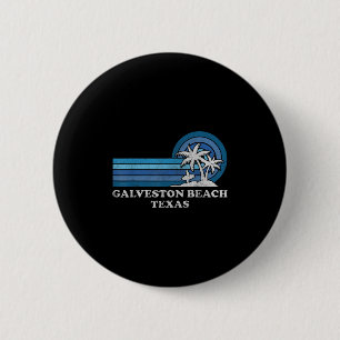 Galveston Beach Texas Familie Sommerurlaub Vinta Button