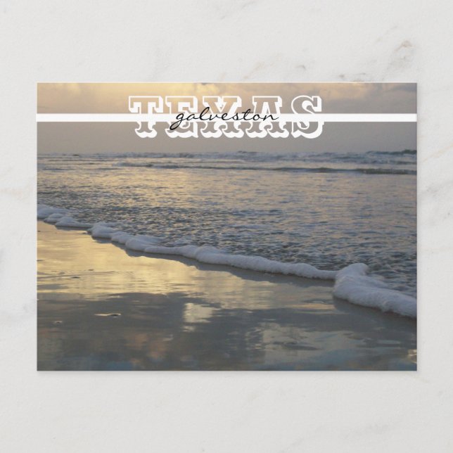 Galveston Beach Texas Travel Postkarte (Vorderseite)