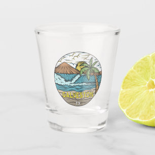 Galveston Beach Texas Vintag Schnapsglas