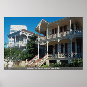 Galveston City Center, southern Texas, U.S.A. Poster