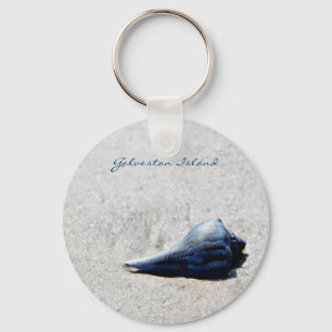 Galveston Island Muschel Blue Key Chain Schlüsselanhänger