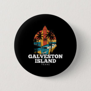 Galveston Island Strand Texas Surfboard Surfen Ret Button