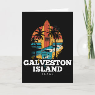 Galveston Island Strand Texas Surfboard Surfen Ret Karte