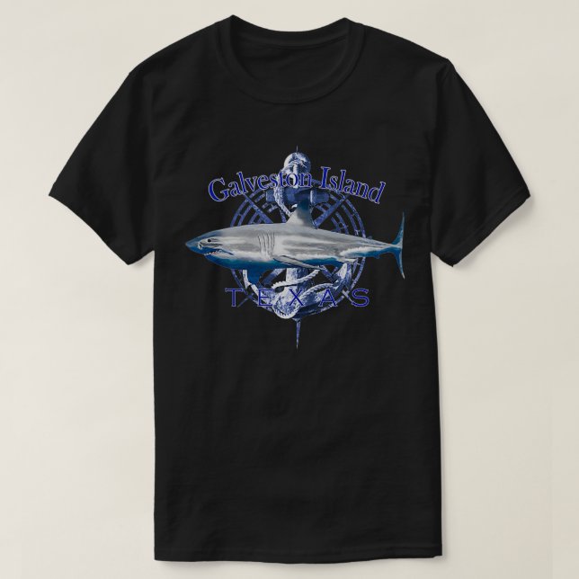 Galveston Island Teas Nautical Sailing Boating  T-Shirt (Design vorne)
