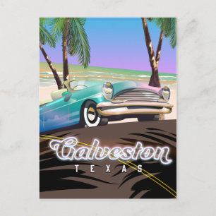 Galveston Island Texas USA Karte