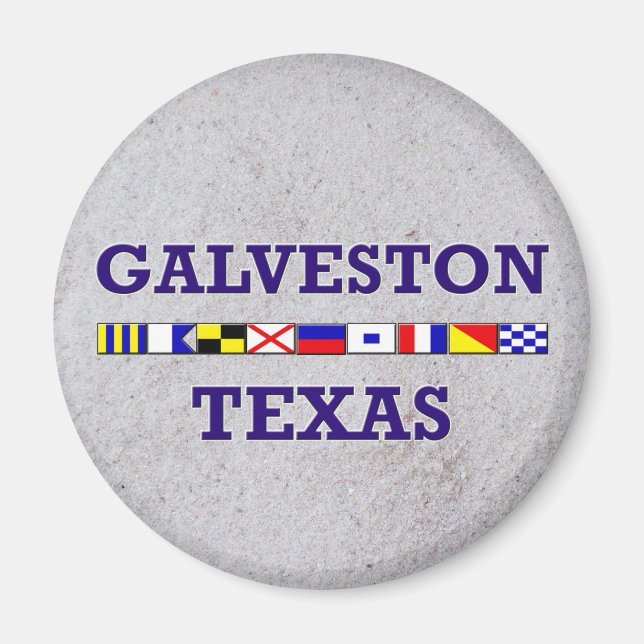Galveston Nautical Flag - Sand Magnet (Vorne)