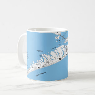 Galveston Strand Karte Tasse