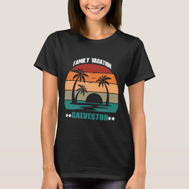 Galveston Summer Family Couple Matching Holiday T-Shirt (Vorderseite)