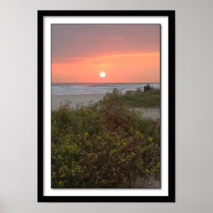 Galveston Sunrise am East Beach Poster