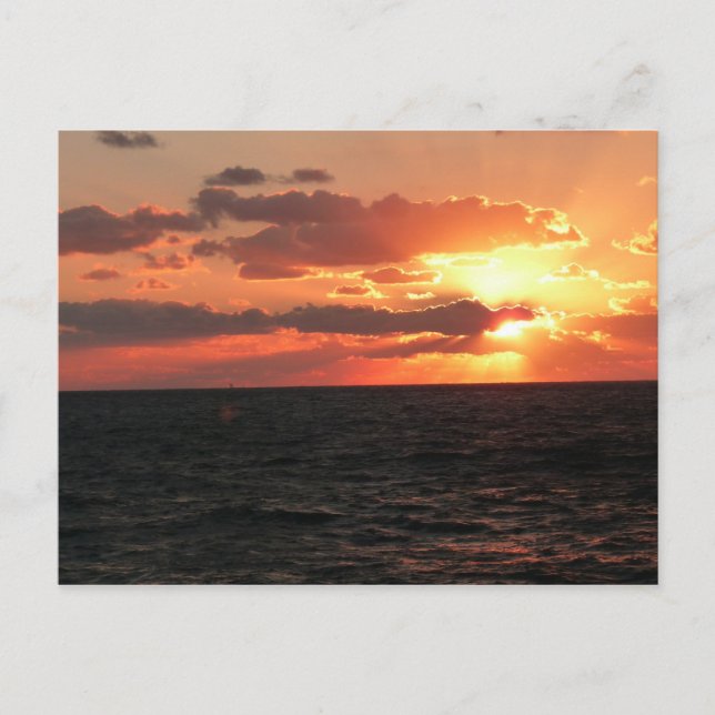 Galveston Sunset Postkarte (Vorderseite)