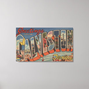Galveston, Texas - Große Briefszenen 2 Leinwanddruck