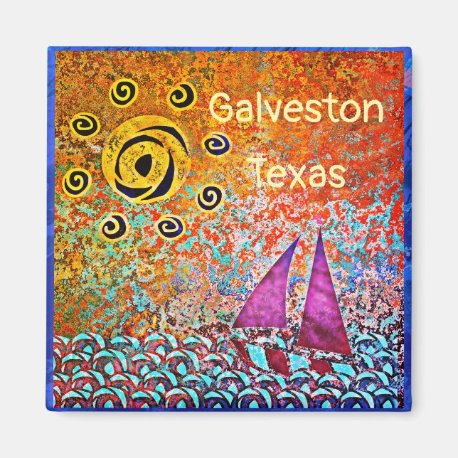 Galveston Texas Ocean Sailboat und Sun Magnet (Vorne)