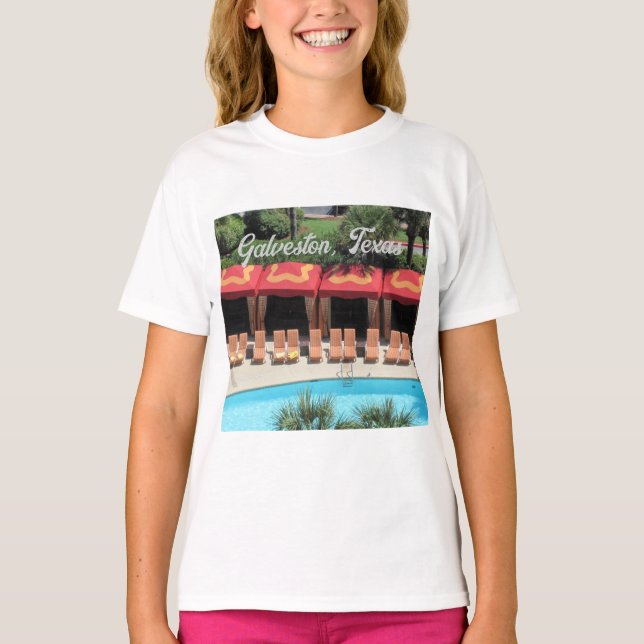 Galveston, Texas - San Luis Hotel Sundeck  T-Shirt (Vorderseite)