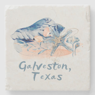 Galveston Texas Seashells Steinuntersetzer