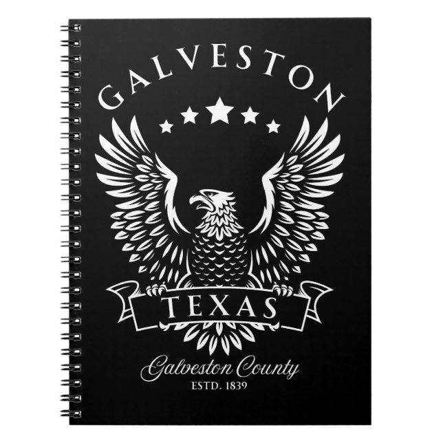 Galveston Texas Vintag Eagle Notizblock (Vorderseite)