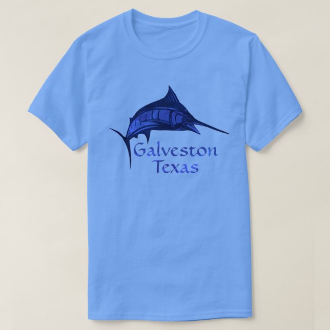 Galveston, TX Fishing-T - Shirt (Design vorne)