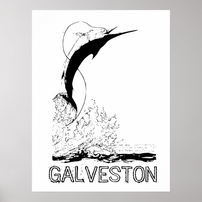 Galveston, TX Sportfish Poster (Vorne)