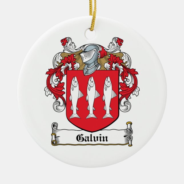 Galvin Familienwappen Keramik Ornament (Vorne)