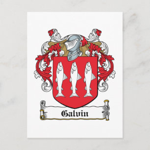 Galvin Familienwappen Postkarte