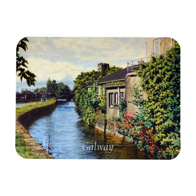 Galway City Ireland Landschaftlich Canal View Magnet (Horizontal)