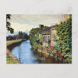 Galway City Ireland Landschaftlich Canal View Postkarte