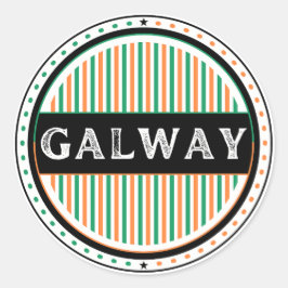 Galway City Pride Emblem – Irish Identity Runder Aufkleber