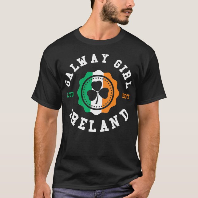 Galway Girl Ireland Kleeblatt Irish Pride T-Shirt (Vorderseite)