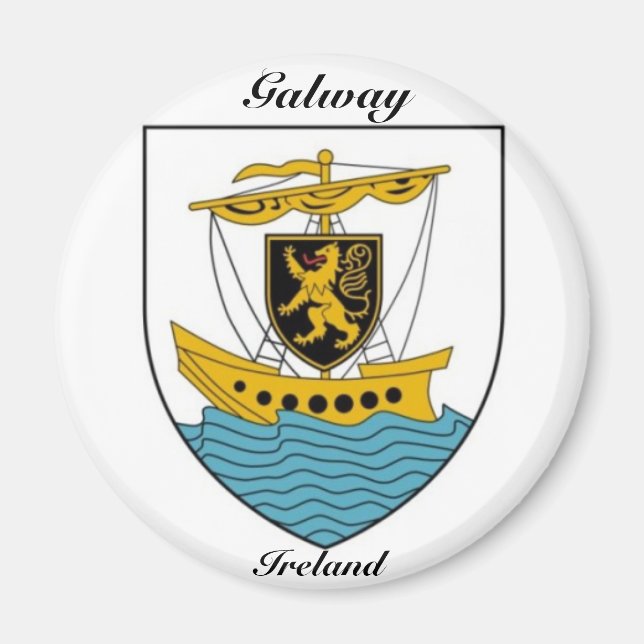 Galway Ireland Antik Wappen Magnet (Vorne)