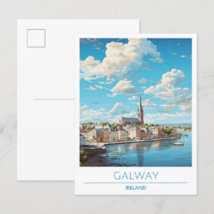 Galway Ireland Vintage Travel Postkarte