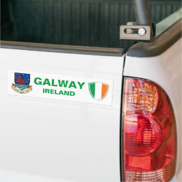 Galway Ireland Wappen und Irish Flag Autoaufkleber