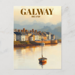 Galway Irland Vintage Berühmter Reiseort Postkarte